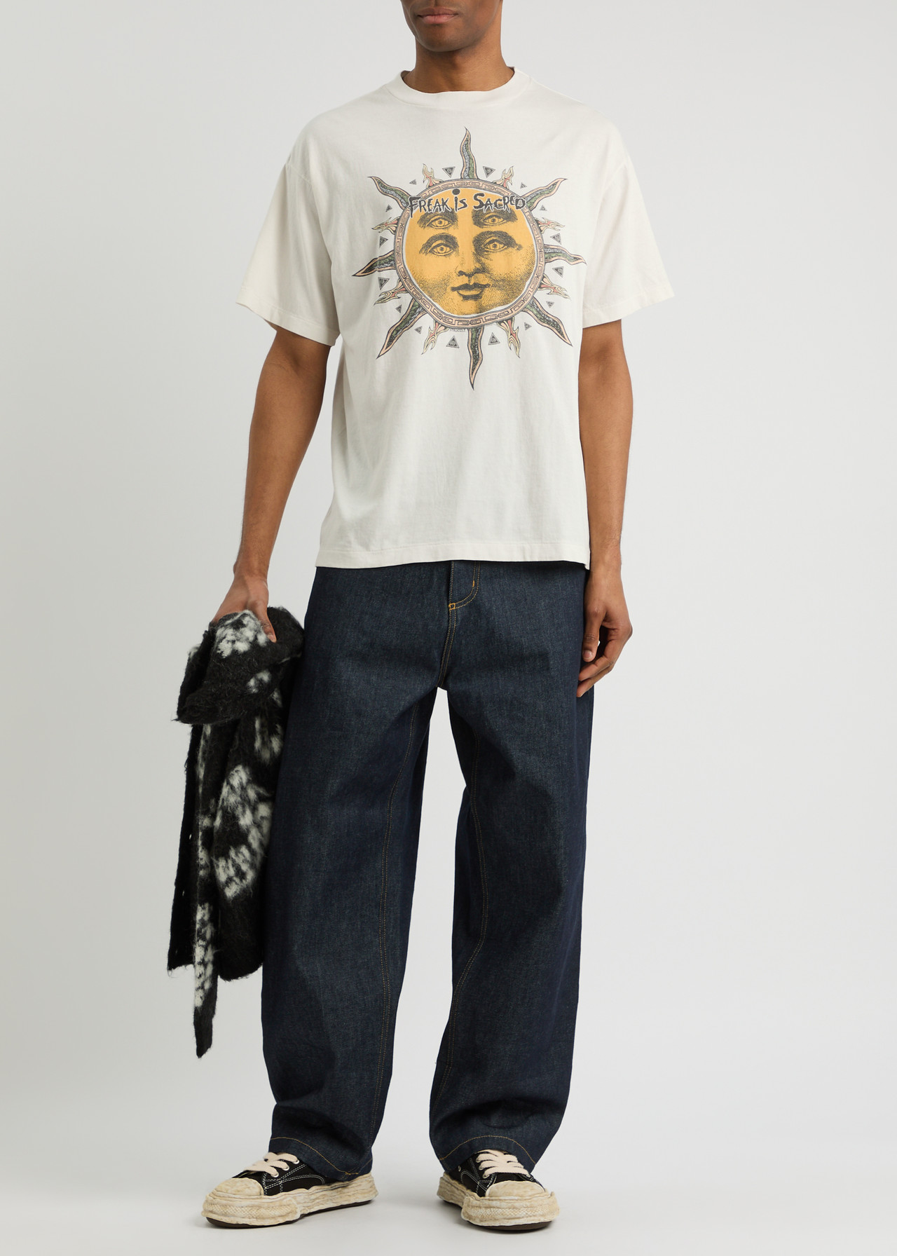 SAINT MXXXXXX Four Eyes Sun Print Short-Sleeve T-Shirt