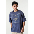 SAINT MXXXXXX Star Smiley Face Distressed Hole Print T-Shirt