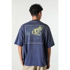 SAINT MXXXXXX Star Smiley Face Distressed Hole Print T-Shirt