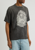 SAINT MXXXXXX Fingerprint Print Short-Sleeve T-Shirt