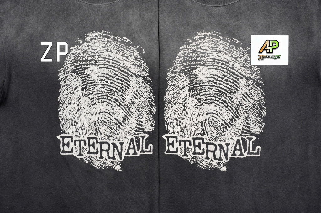 SAINT MXXXXXX Fingerprint Print Short-Sleeve T-Shirt