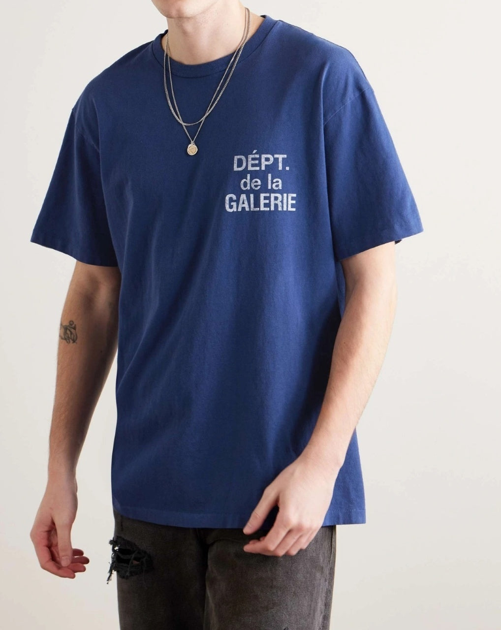 GALLERY DEPT. Mottled White French Lettering T-Shirt