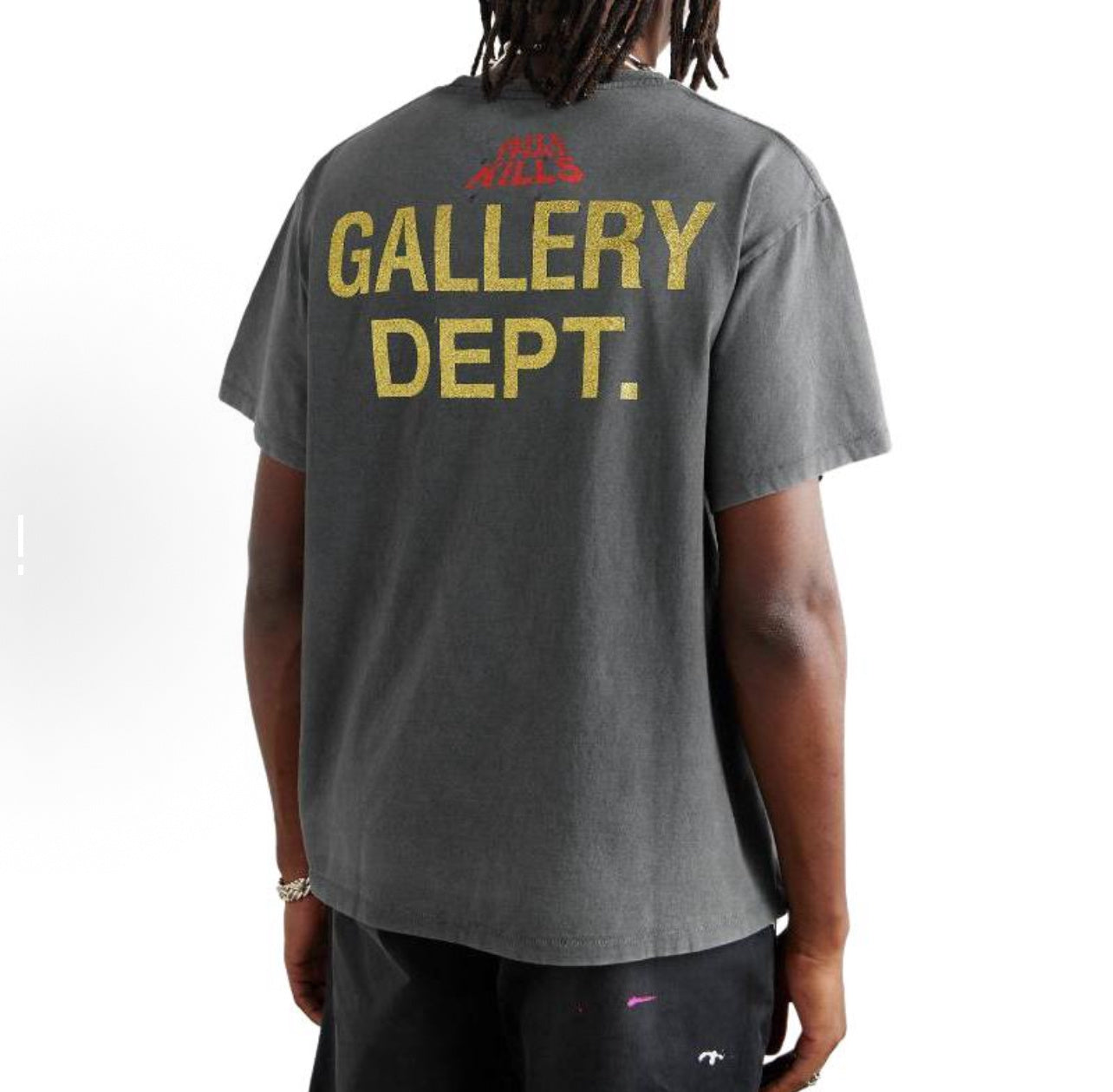 GALLERY DEPT. Skull Bat Print Distressed T-Shirt