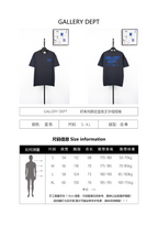 Gallery Dept Hollywood Limited Blue English Letter T-Shirt