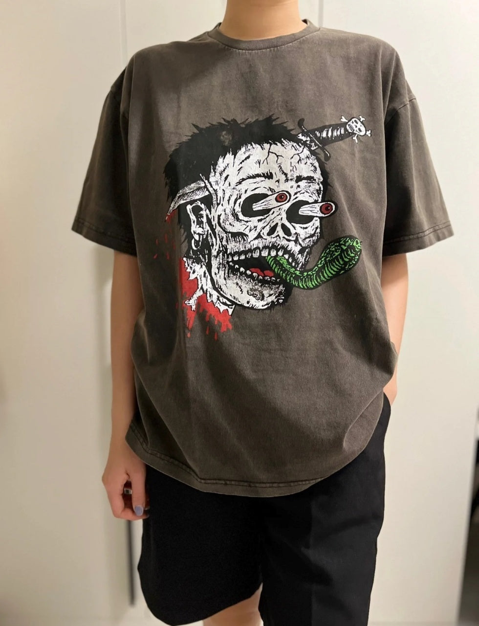 Gallery Dept Sword Skull Printed Short-Sleeve T-Shirt