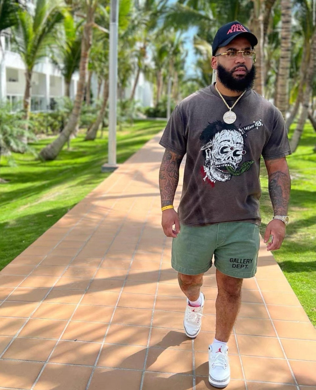 Gallery Dept Sword Skull Printed Short-Sleeve T-Shirt