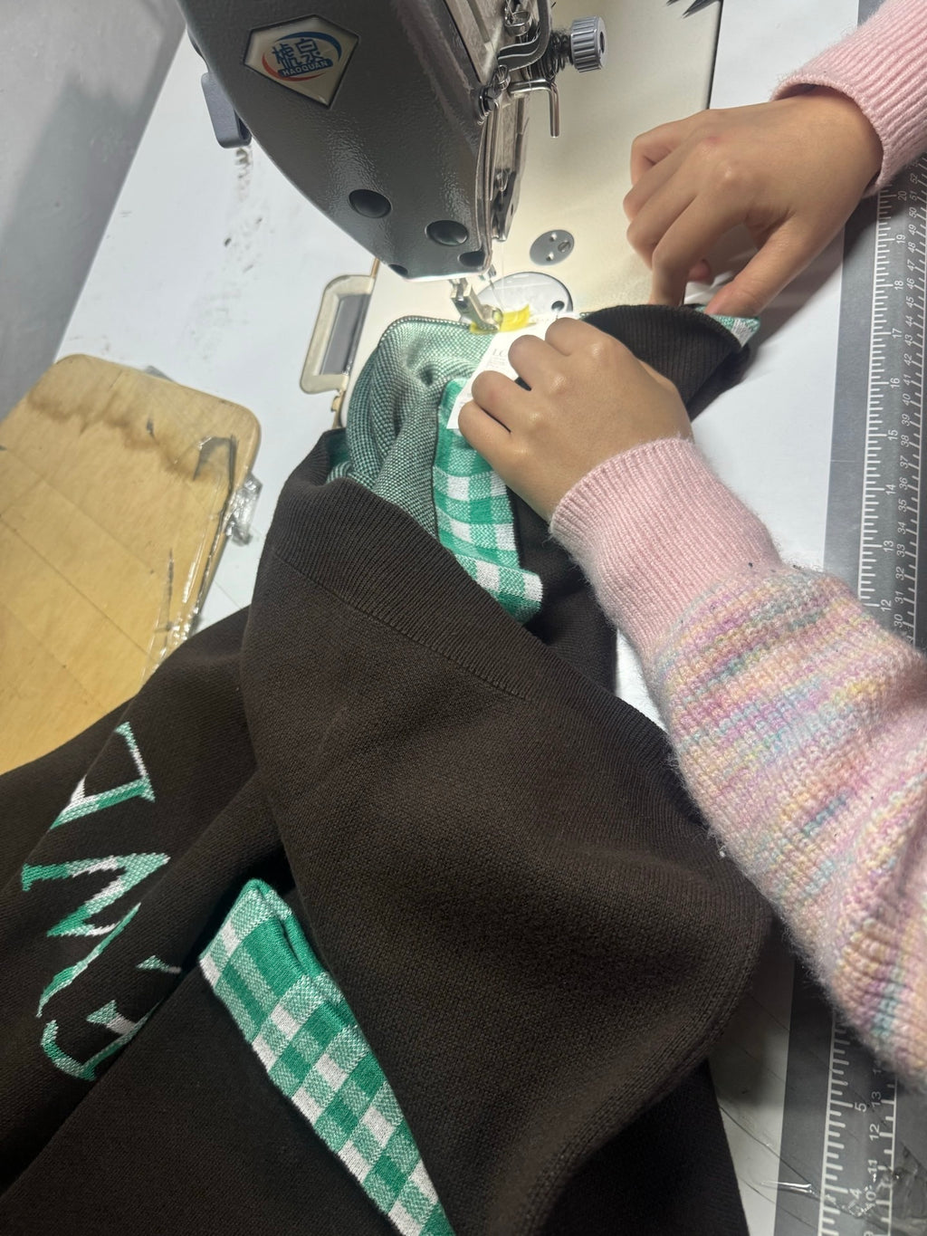 Loewe Jacquard Logo Check Knit Sweater