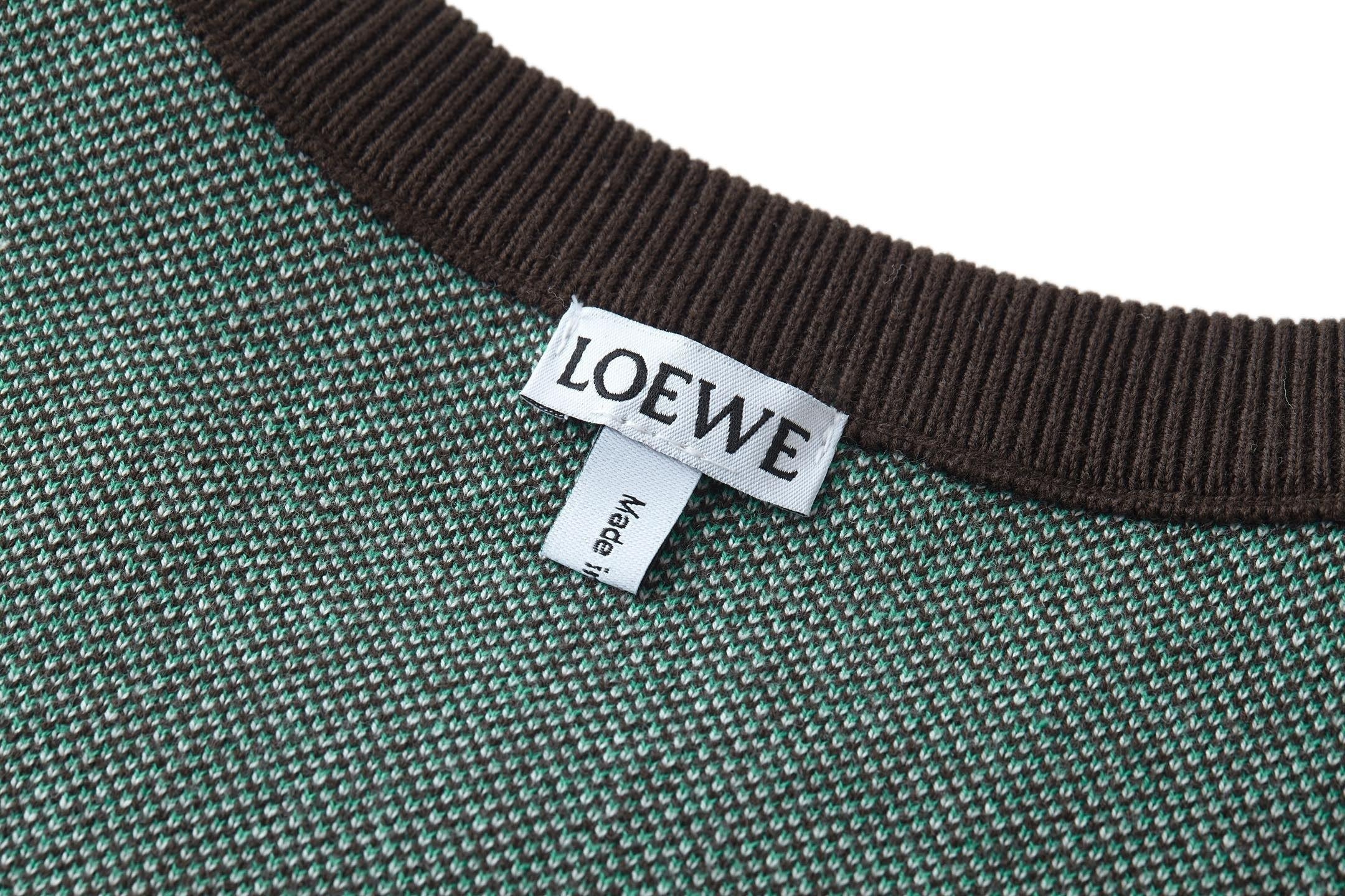 Loewe Jacquard Logo Check Knit Sweater