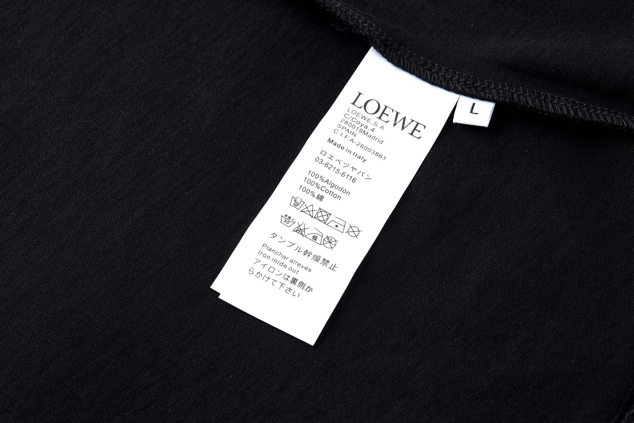 Loewe Embroidered Cat Logo Short-Sleeve T-Shirt