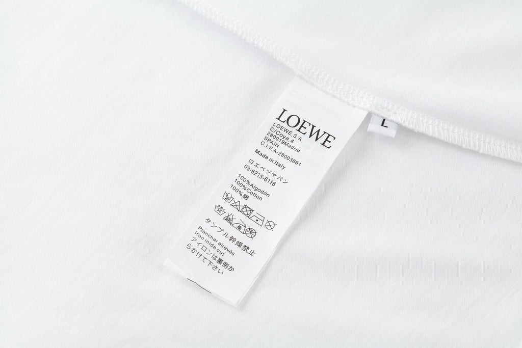 Loewe Cartoon Embroidered Logo Short-Sleeve T-Shirt