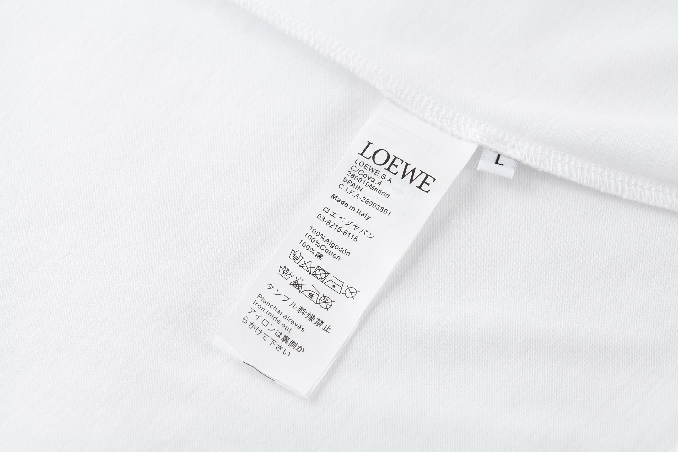 Loewe Cartoon Embroidered Logo Short-Sleeve T-Shirt