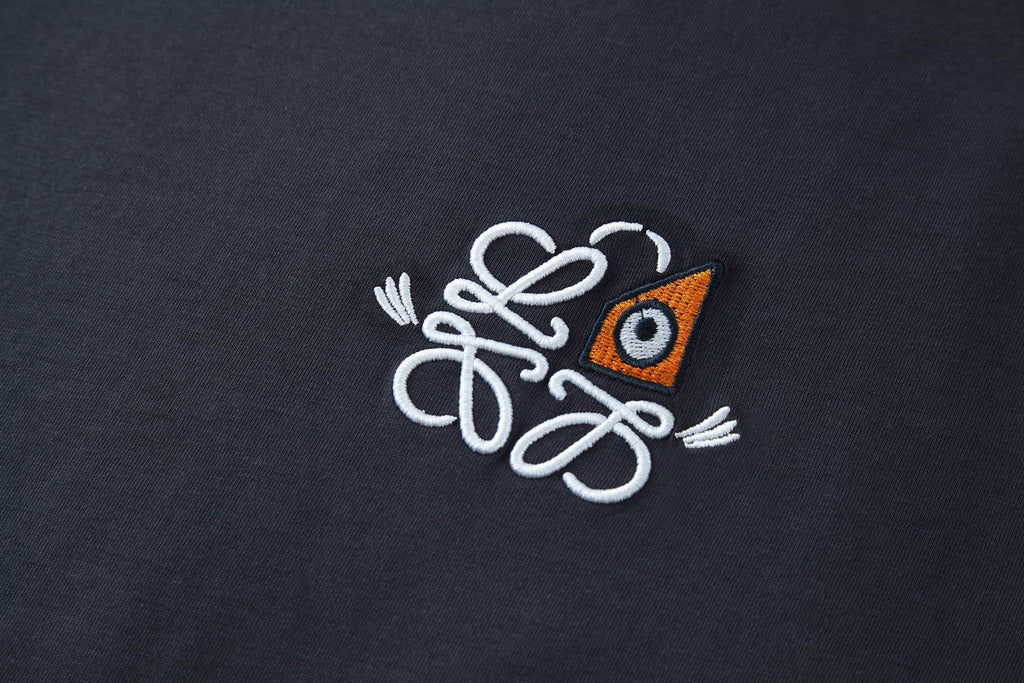 Loewe Cartoon Embroidered Logo Short-Sleeve T-Shirt