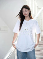 Loewe Fujita Octopus Embroidered Short-Sleeve T-Shirt