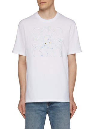Loewe Fujita Octopus Embroidered Short-Sleeve T-Shirt