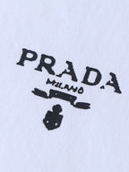 Prada Classic Logo Trim Crew Neck Short-Sleeve T-Shirt