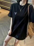 Prada Classic Logo Trim Crew Neck Short-Sleeve T-Shirt