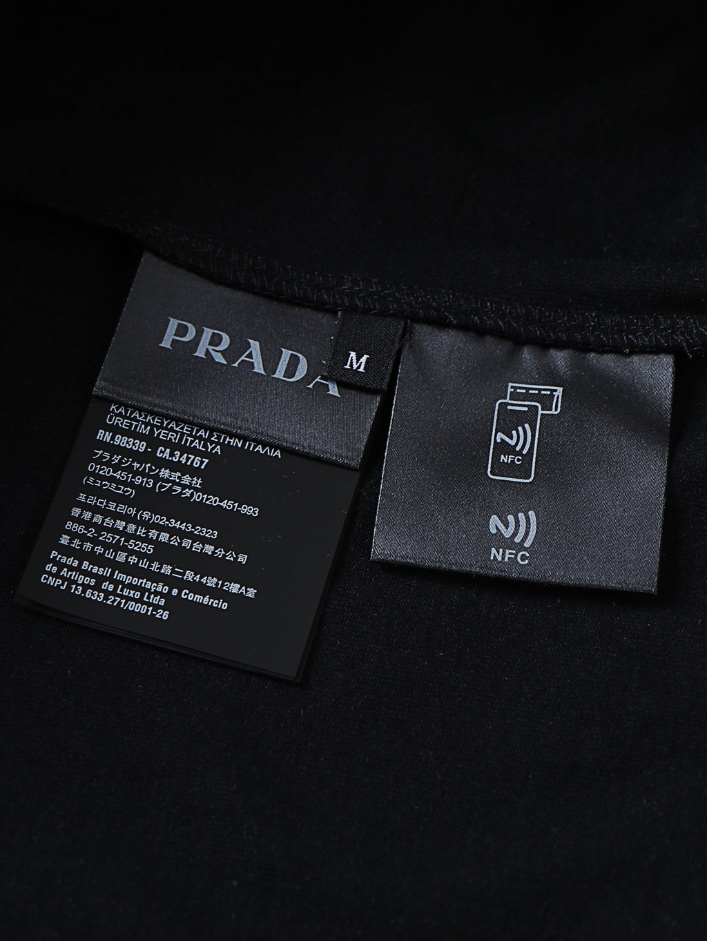 Prada Classic Logo Trim Crew Neck Short-Sleeve T-Shirt