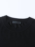 Prada Classic Logo Embroidered Wool Crew Neck Short-Sleeve T-Shirt