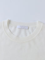 Prada Classic Logo Embroidered Wool Crew Neck Short-Sleeve T-Shirt