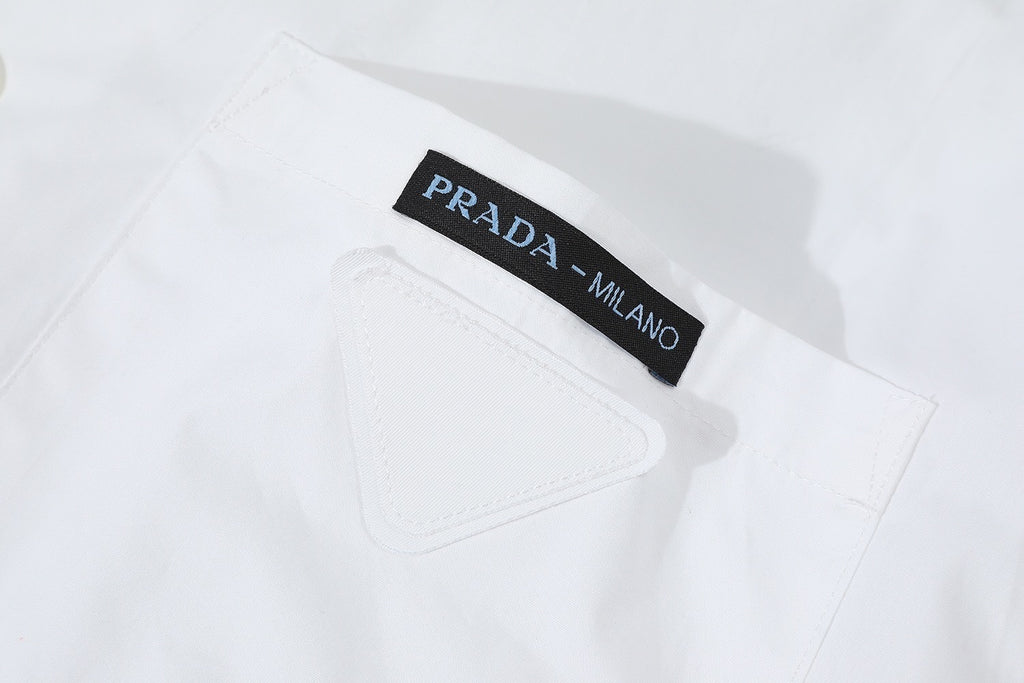 Prada Pocket Logo Short-Sleeve Shirt