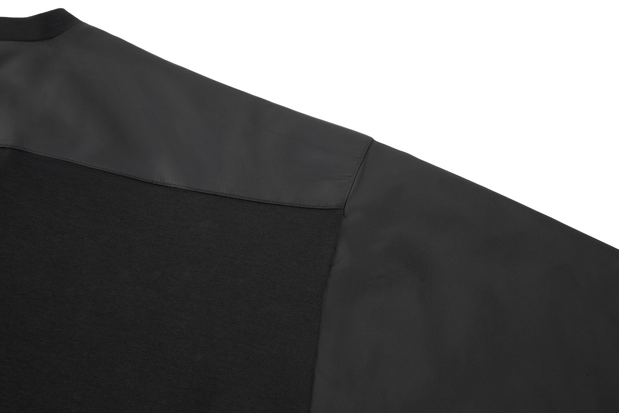 Prada Nylon-Trimmed Short-Sleeve Polo Shirt with Shoulder Pockets