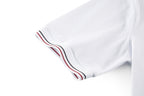 Prada Striped Collar Piqué Short-Sleeve Polo Shirt