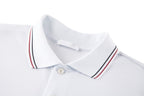 Prada Striped Collar Piqué Short-Sleeve Polo Shirt