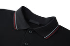 Prada Striped Collar Piqué Short-Sleeve Polo Shirt