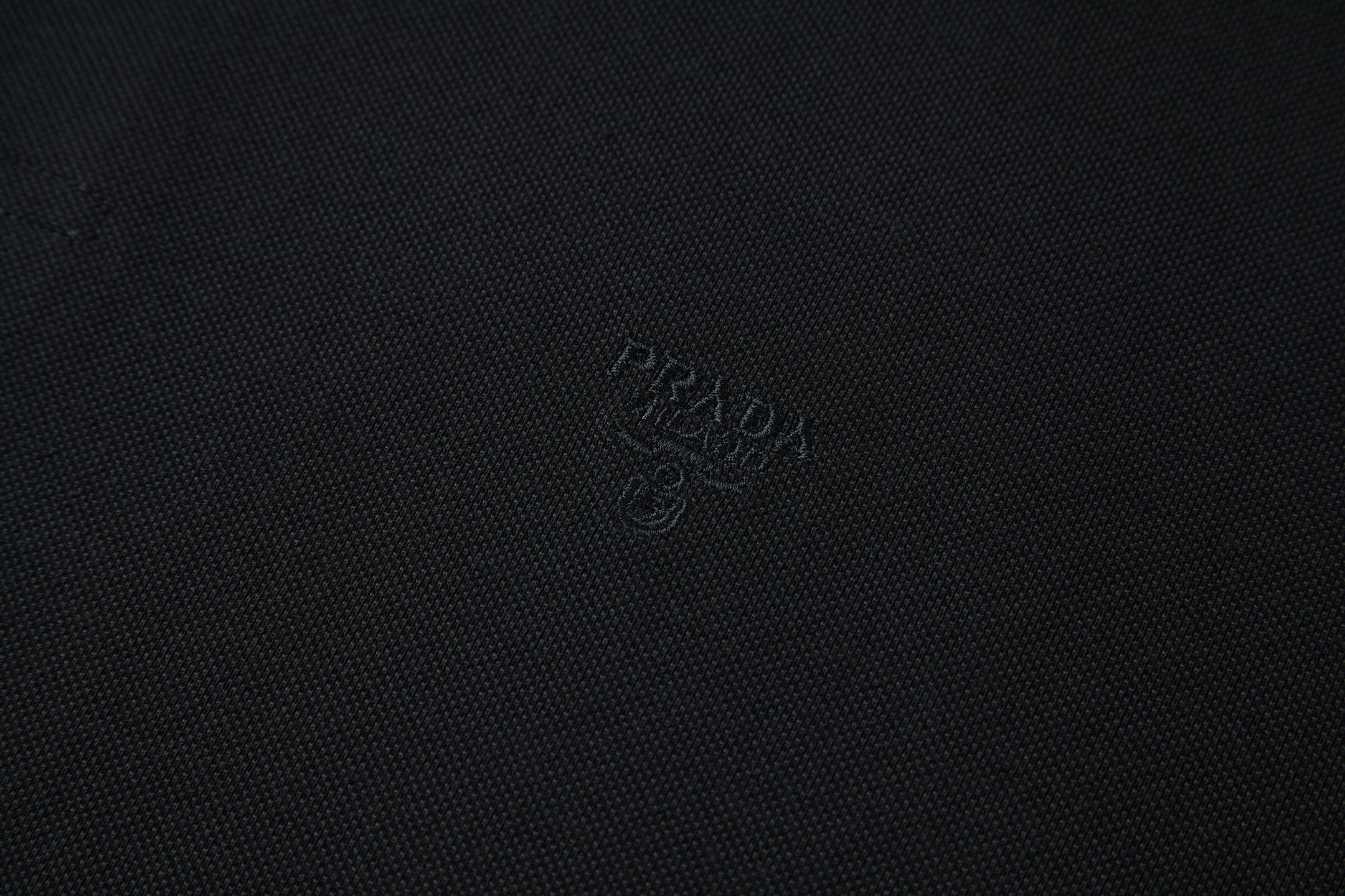 Prada Striped Collar Piqué Short-Sleeve Polo Shirt