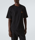 Prada Embroidered Logo Crew Neck Short-Sleeve T-Shirt