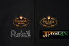 Prada Embroidered Logo Crew Neck Short-Sleeve T-Shirt