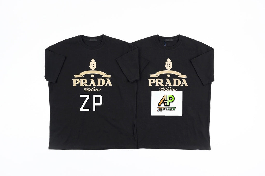 Prada Seasonal Cotton Crew Neck Short-Sleeve T-Shirt