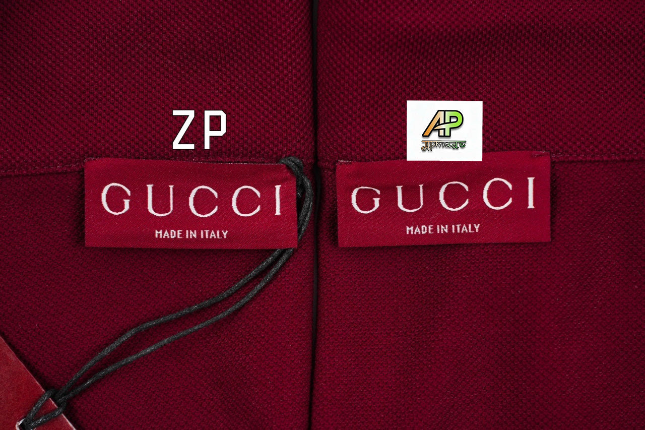 Gucci G Letter Ribbed Collar Polo Shirt