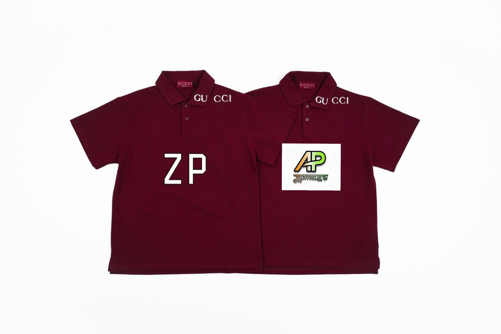 Gucci G Letter Ribbed Collar Polo Shirt