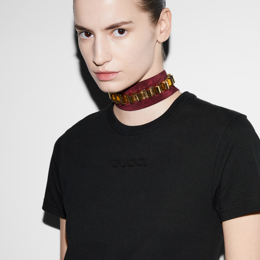 Gucci Red Label Embroidered Short-Sleeve T-Shirt