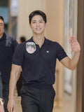 Celine Logo Embroidered Short-Sleeve Polo Shirt