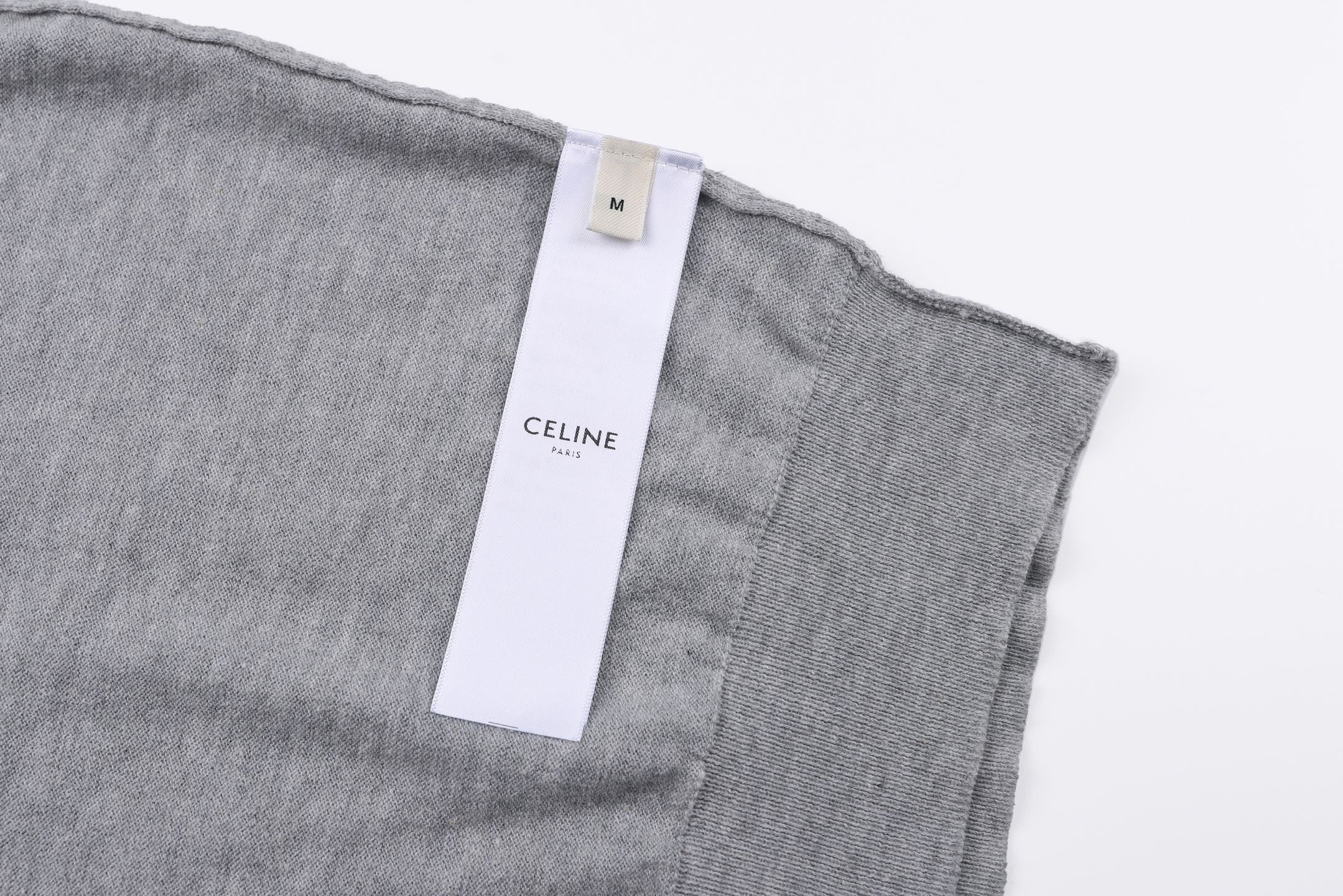 Celine Logo Embroidered Short-Sleeve Polo Shirt