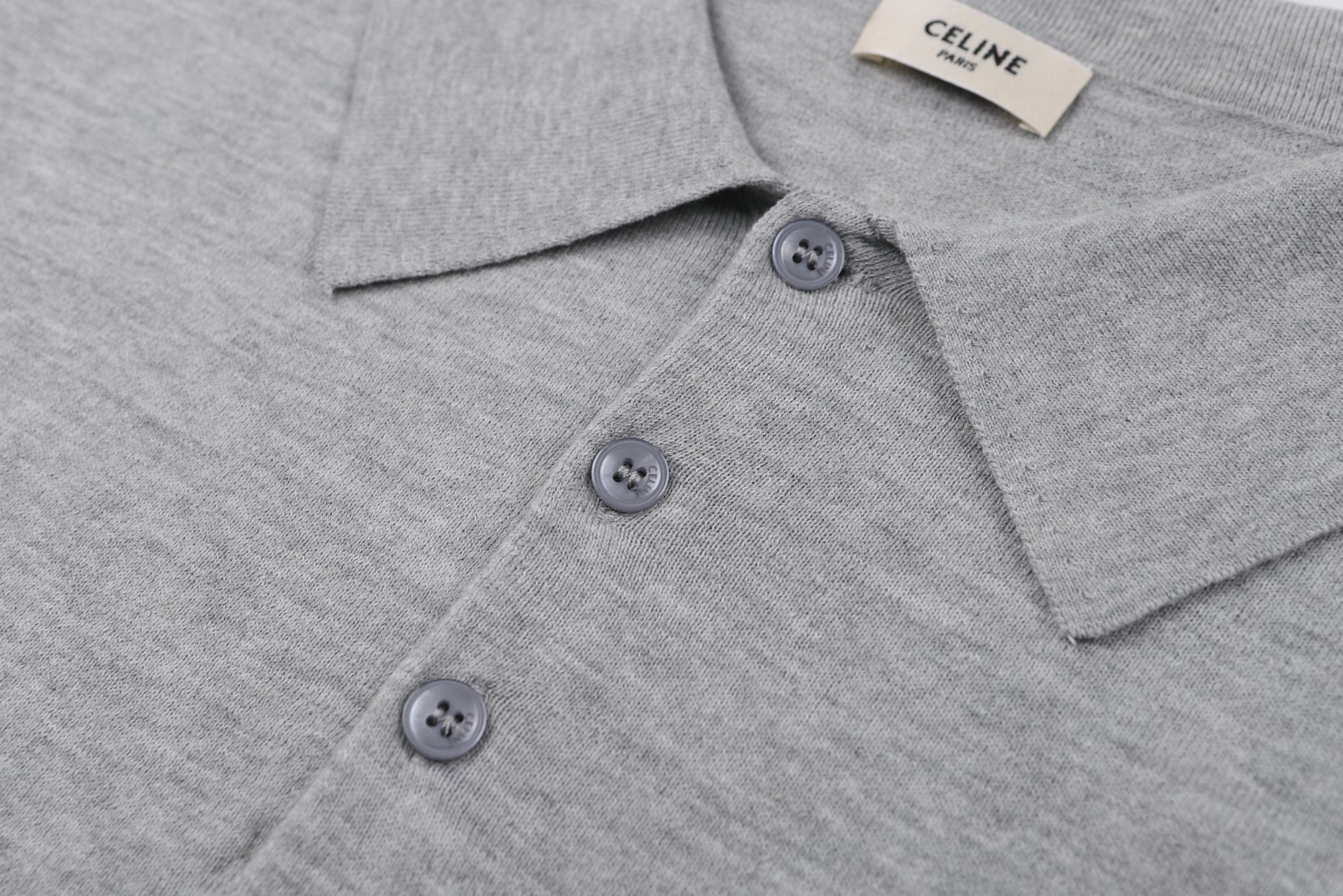 Celine Logo Embroidered Short-Sleeve Polo Shirt