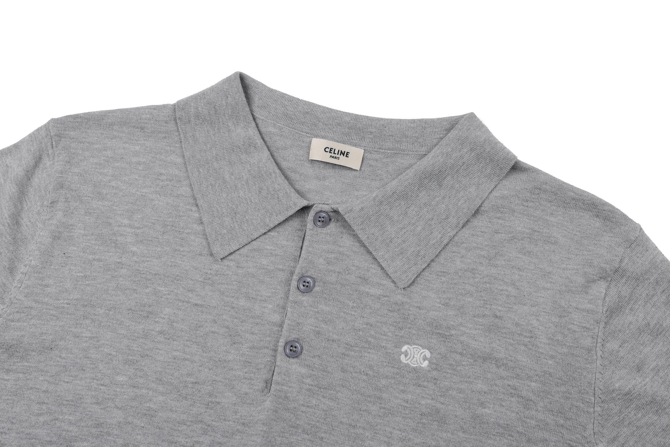 Celine Logo Embroidered Short-Sleeve Polo Shirt
