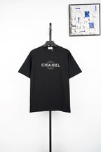 Chanel Pearl Logo Short-Sleeve T-Shirt