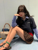Miu Miu Classic Logo Embroidered Polo Shirt