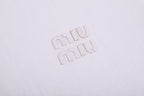 Miu Miu Classic Letter Logo Short-Sleeve T-Shirt