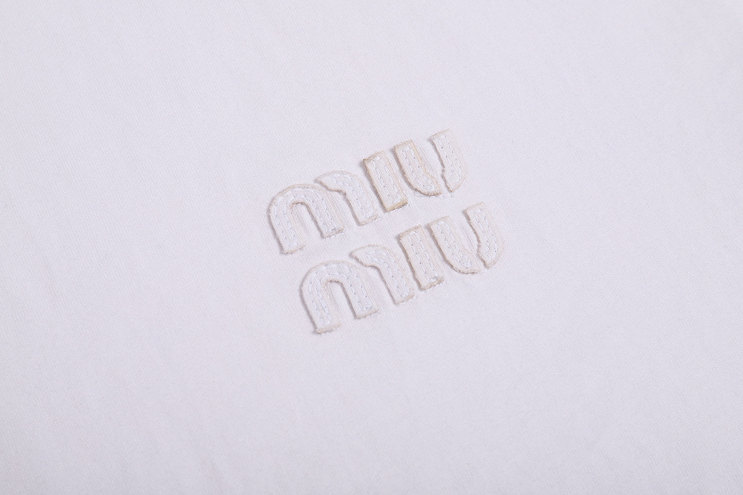 Miu Miu Classic Letter Logo Short-Sleeve T-Shirt