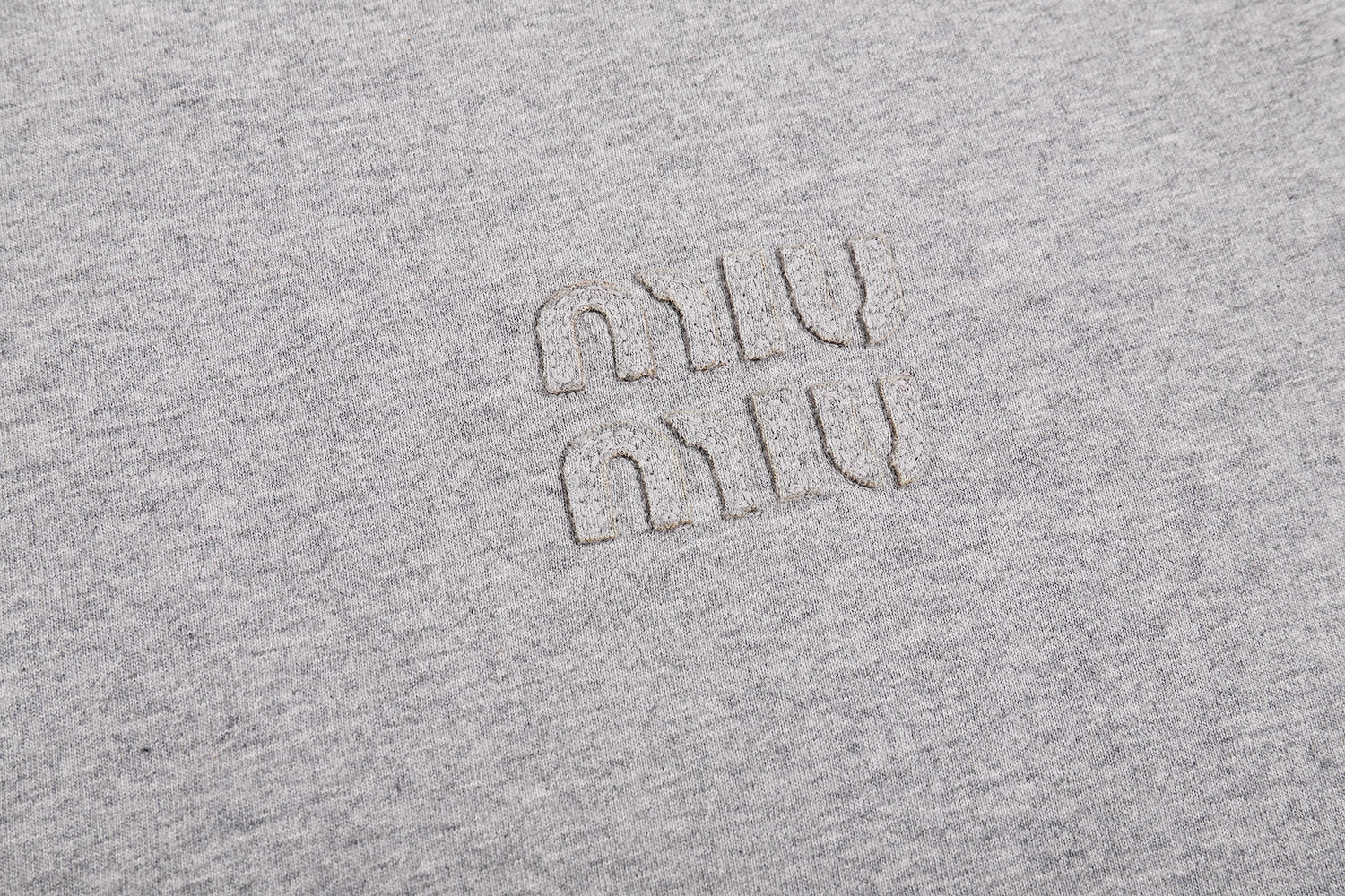 Miu Miu Classic Letter Logo Short-Sleeve T-Shirt