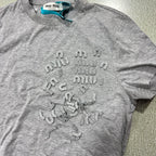 Miu Miu Grey Logo Short-Sleeve T-Shirt