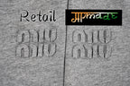 Miu Miu Grey Logo Short-Sleeve T-Shirt