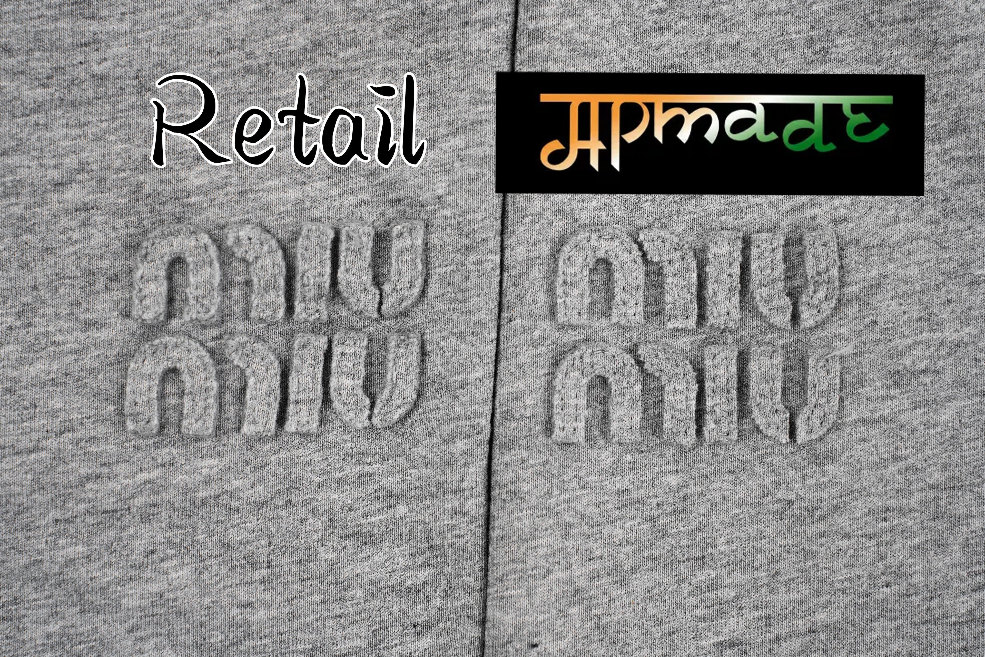 Miu Miu Grey Logo Short-Sleeve T-Shirt