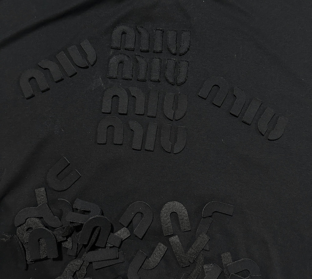 Miu Miu Logo Short-Sleeve T-Shirt White