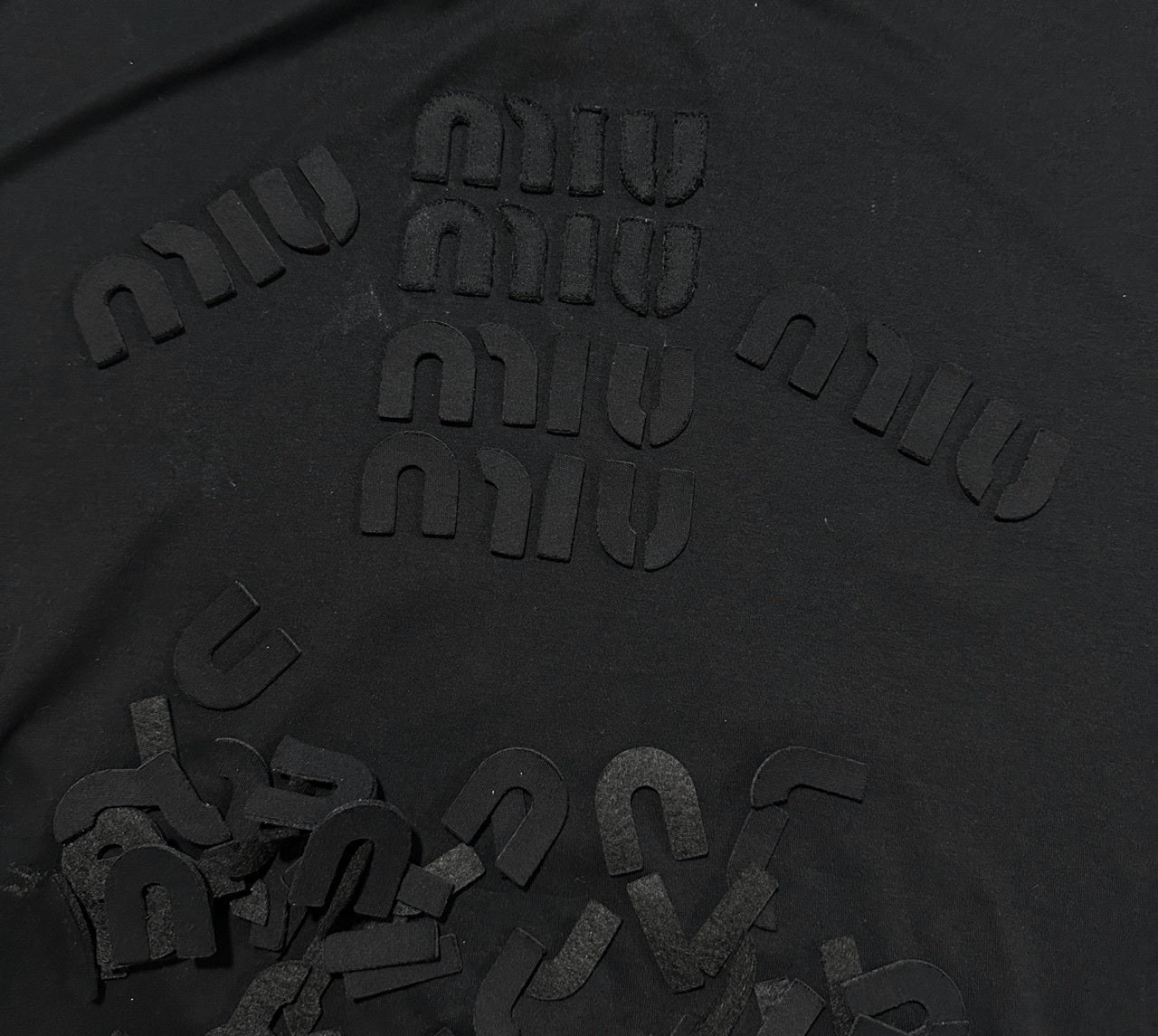 Miu Miu Logo Short-Sleeve T-Shirt White