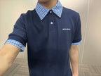 Miu Miu 25SS Checkered Logo Polo Shirt